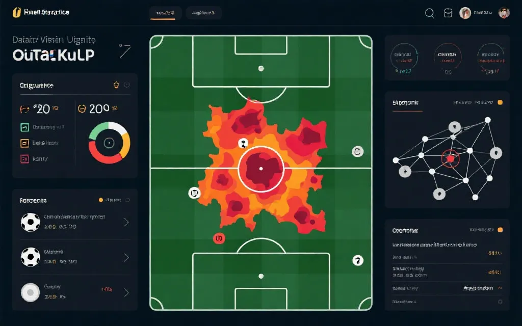足球比赛数据可视化：射门地图、传球网络与战术板的对比界面