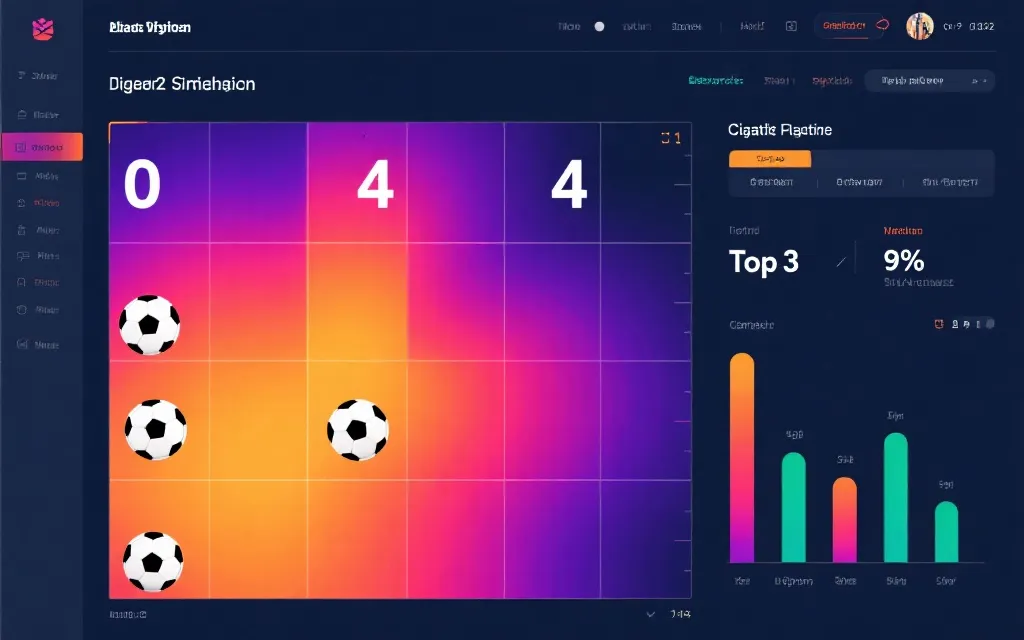 比分概率矩阵示例可视化：0-0到4-4的热力图与Top比分标注